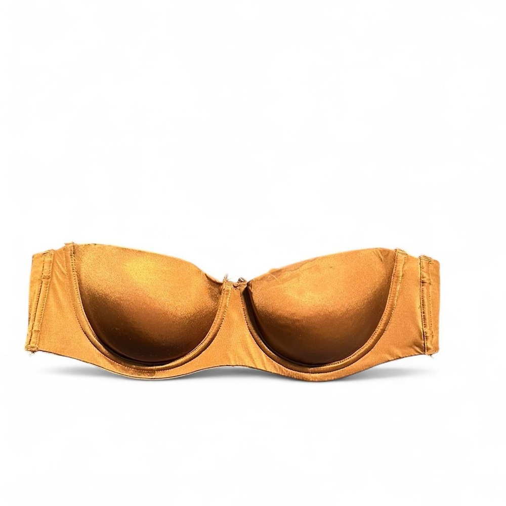 Elegant Brown Strapless Bra